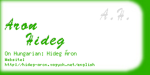 aron hideg business card