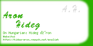 aron hideg business card